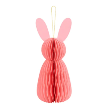Lyserød kanin honeycomb - 30 cm
