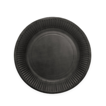 Sort pap tallerkner 8x - Ø 18 cm