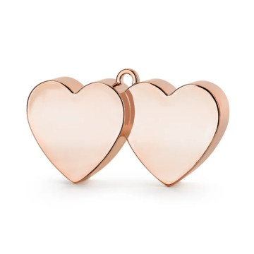 Hjerteformet rose gold ballonvægt - 137g