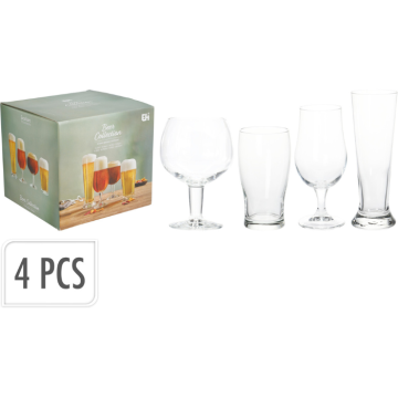 Ølglas sæt med Belgiske ølglas 4x 