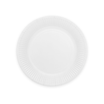 Hvid pap tallerkner 8x - Ø 18 cm