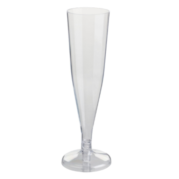 Plastik transparent champagneglas 8x - 150 ml