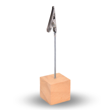 Bordkortholder træ og metal 10x - 10 cm