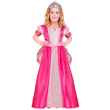 Lyserød prinsesse kostume til børn