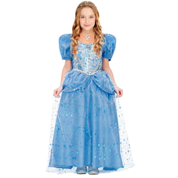 Blå prinsesse kostume til børn