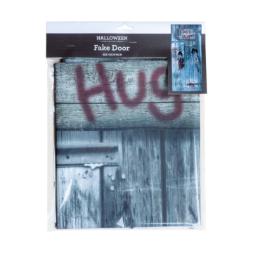 Halloween free hugs falsk dør klistermærke - 180x80 cm