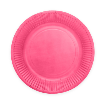 Pink pap tallerkner 8x - Ø 18 cm