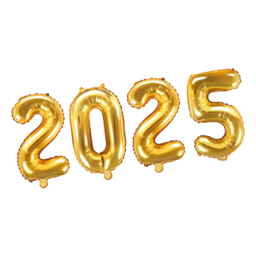 2025 folie ballon guld - 86 cm