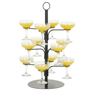 Cocktailtræ til 12 drinks sort