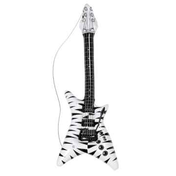 Oppustelig zebra rock guitar - 95 cm
