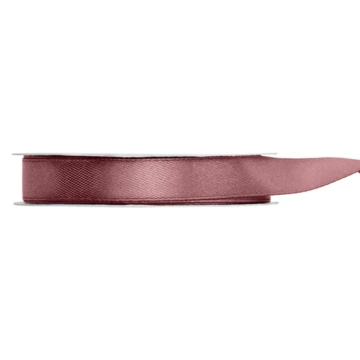 Rust rosa satinbånd - 12 mm x 25 m