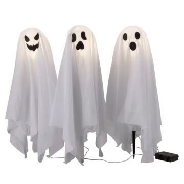 LED havespøgelser 3x - 50 cm