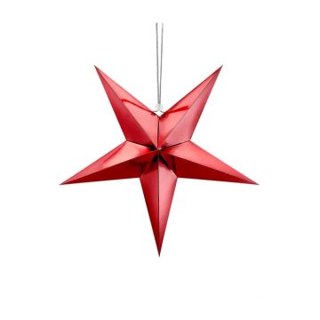 Rød Papirstjerne - 45 cm