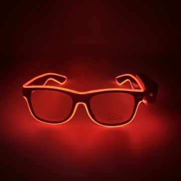 LED-Festbriller - Rød