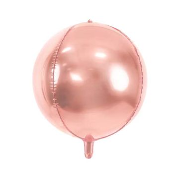 Metallisk Rose Gold Folieballon - 40 cm