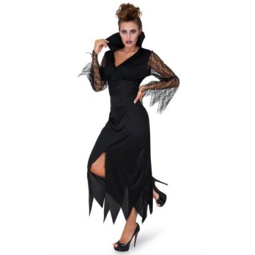 Gotisk troldkvinde kostume sort