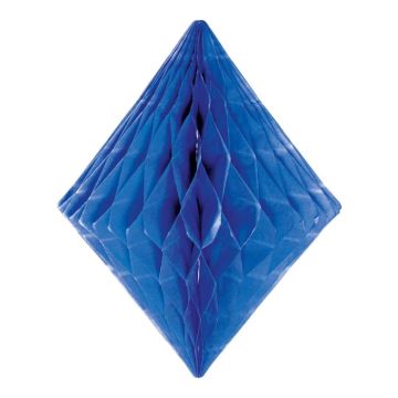 Diamant honeycomb i blå - 20 cm