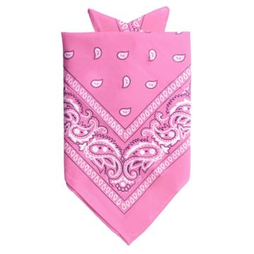 Bandana med traditionelt mønster pink 52x55 cm