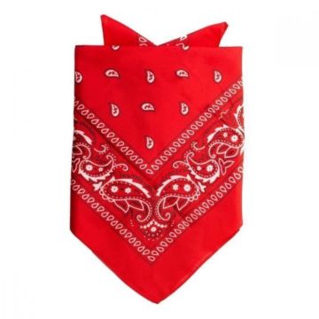 Bandana med traditionelt mønster rød 52x55 cm