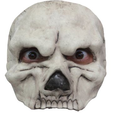 Uhyggelig hvid halv skelet maske