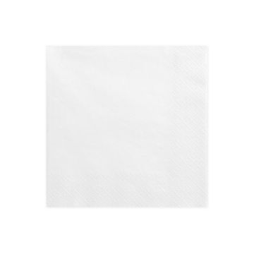 Hvide 3-Lags Servietter 20x - 33 x 33 cm