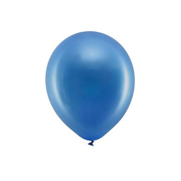 Metallic Mørkeblå Balloner 10x - 30 cm