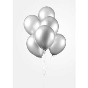 Sølv Chrome Balloner 100x - 30 cm
