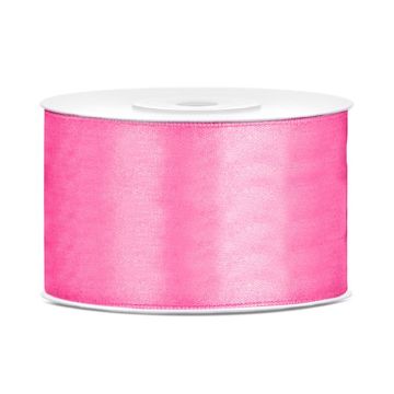 Pink satinbånd - 38 mm x 25 m