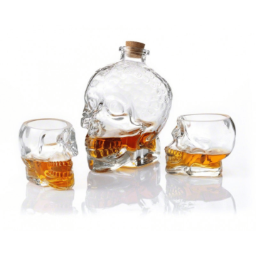 Skull head karaffel + 2x glas