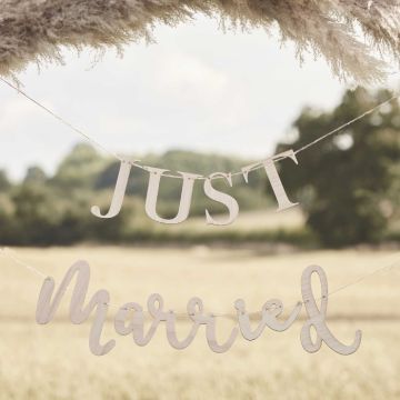 Just Married Træ Banner - 1,5 meter