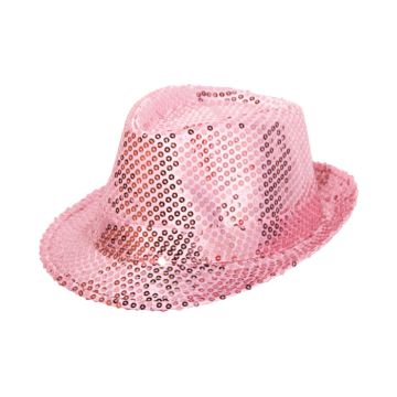 Pink hat med glitter