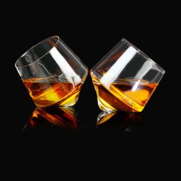 Rullende whisky glas 2x - 6x9,5x10 cm
