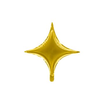 Stjerneformet folieballon guld 45 cm