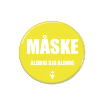 Trafiklys fest måske badges gul 10x - 58 mm