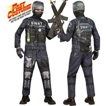 S.W.A.T. kostume til børn med tryk