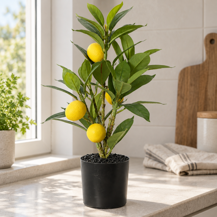 Kunstigt citrontræ i potte ca. 37 cm