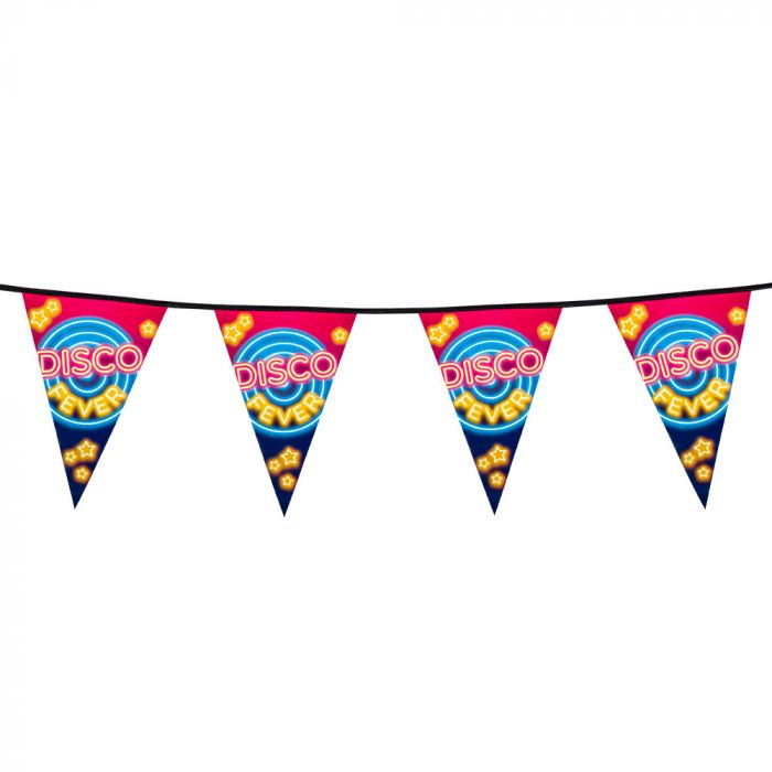 Disco fever flagguirlande - 6 meter