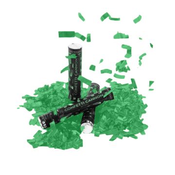 Grøn konfettirør 40 cm PartyVikings - Metallic Rektangulær