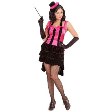 Burlesque diva kostume med mini cylinderhat