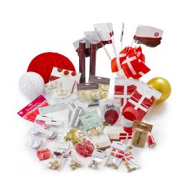 Rød Student Pynte Pakke Deluxe – Festpynt til studenterfest | PartyVikings