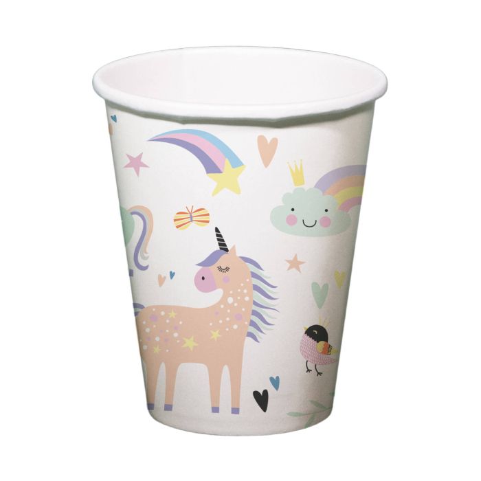 Papkrus med enhjørning motiver 6x - 250 ml