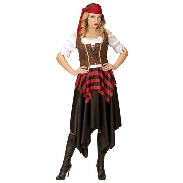 Elegant pirat kostume med korset til damer