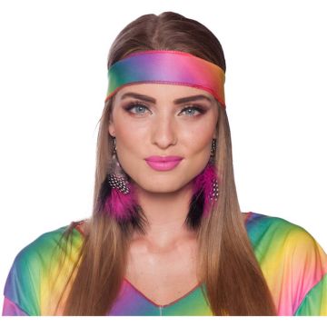 Hippie fjer øreringe 