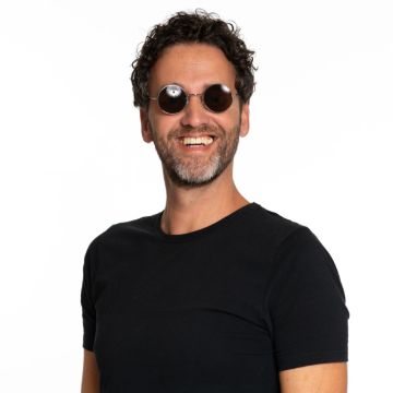 Runde Lennon solbriller brune - onesize