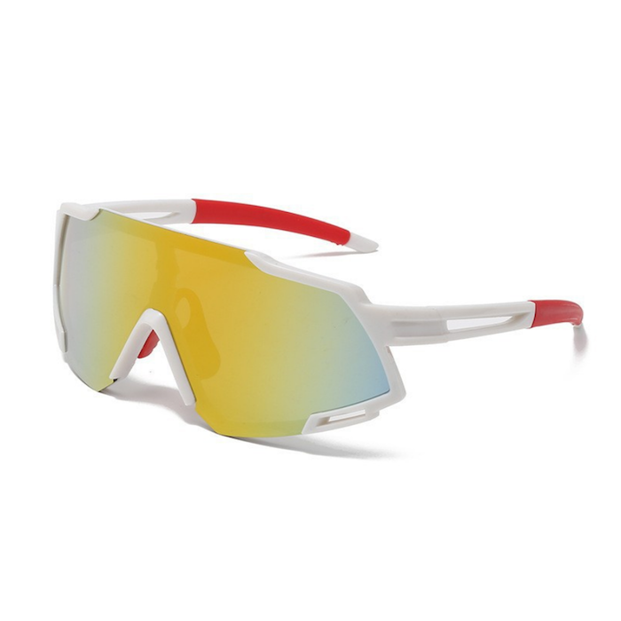 Sports solbriller hvid spejlrefleks - onesize
