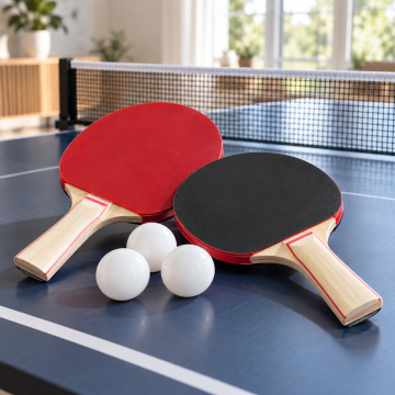 Bordtennis Sæt - 3x Bolde og 2x 2-Stjernet Bat