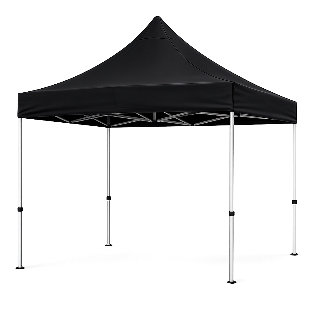Udendørs stærk pavillon 3x3 m sort - 20 kg