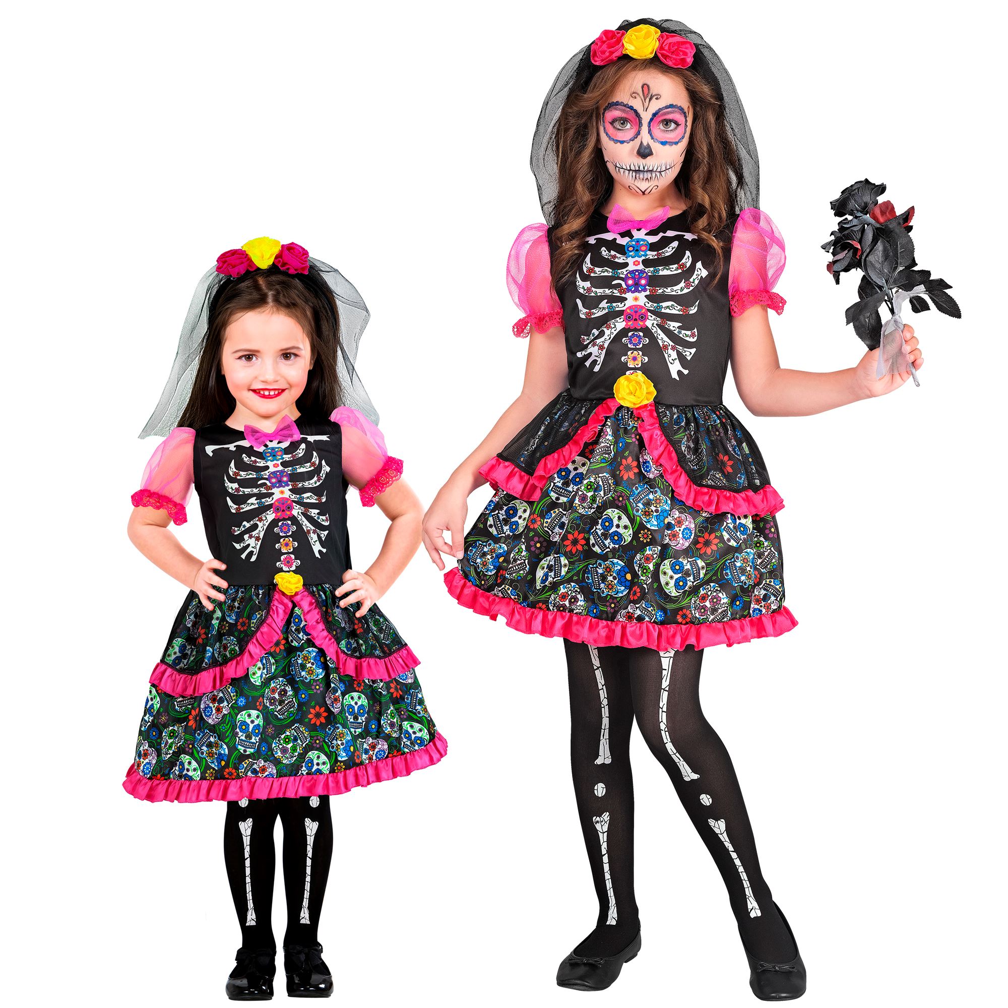 Dia de los Muertos kostume til piger