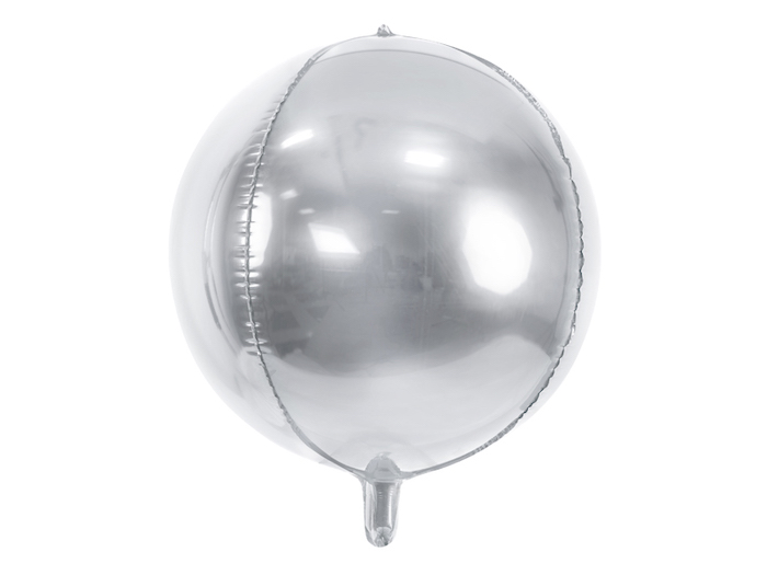 Metallisk sølv folieballon - 40 centimeter