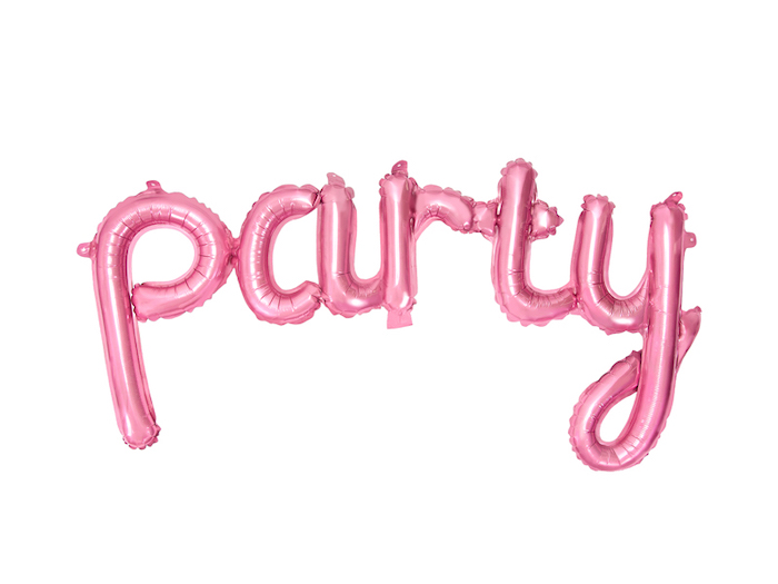 Pink Party Folieballon - 80 cm